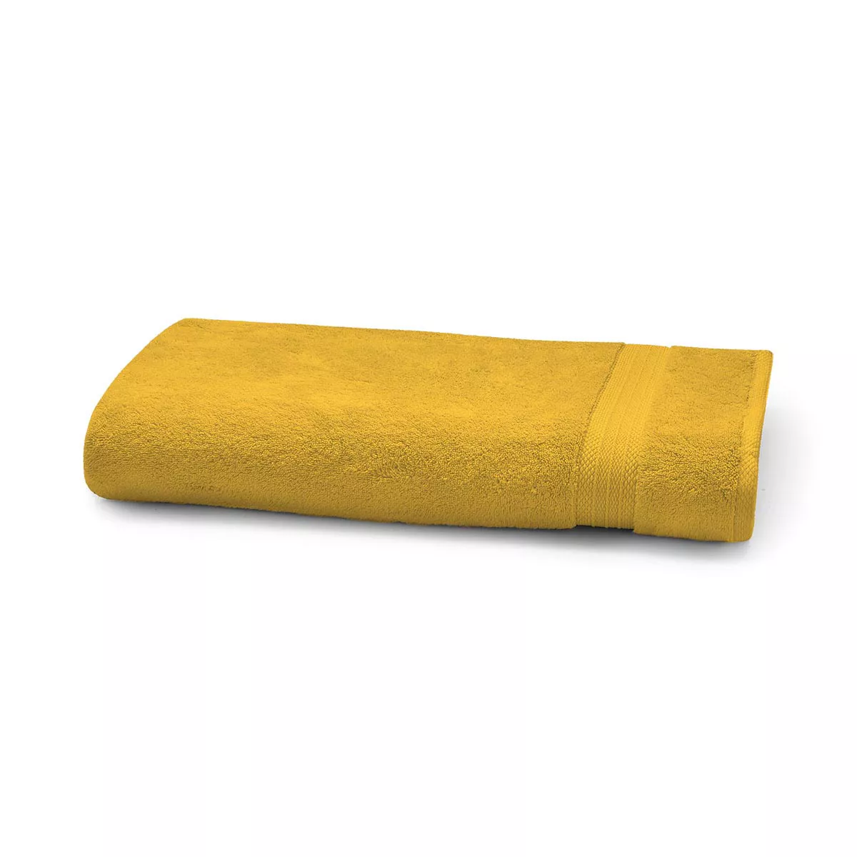 Serviette eponge pur coton 550 g/m² uni orange Elea safran