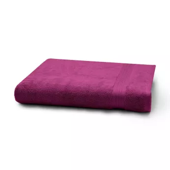 Badetuch reine baumwolle 550 g/m² uni violett Elea raisin