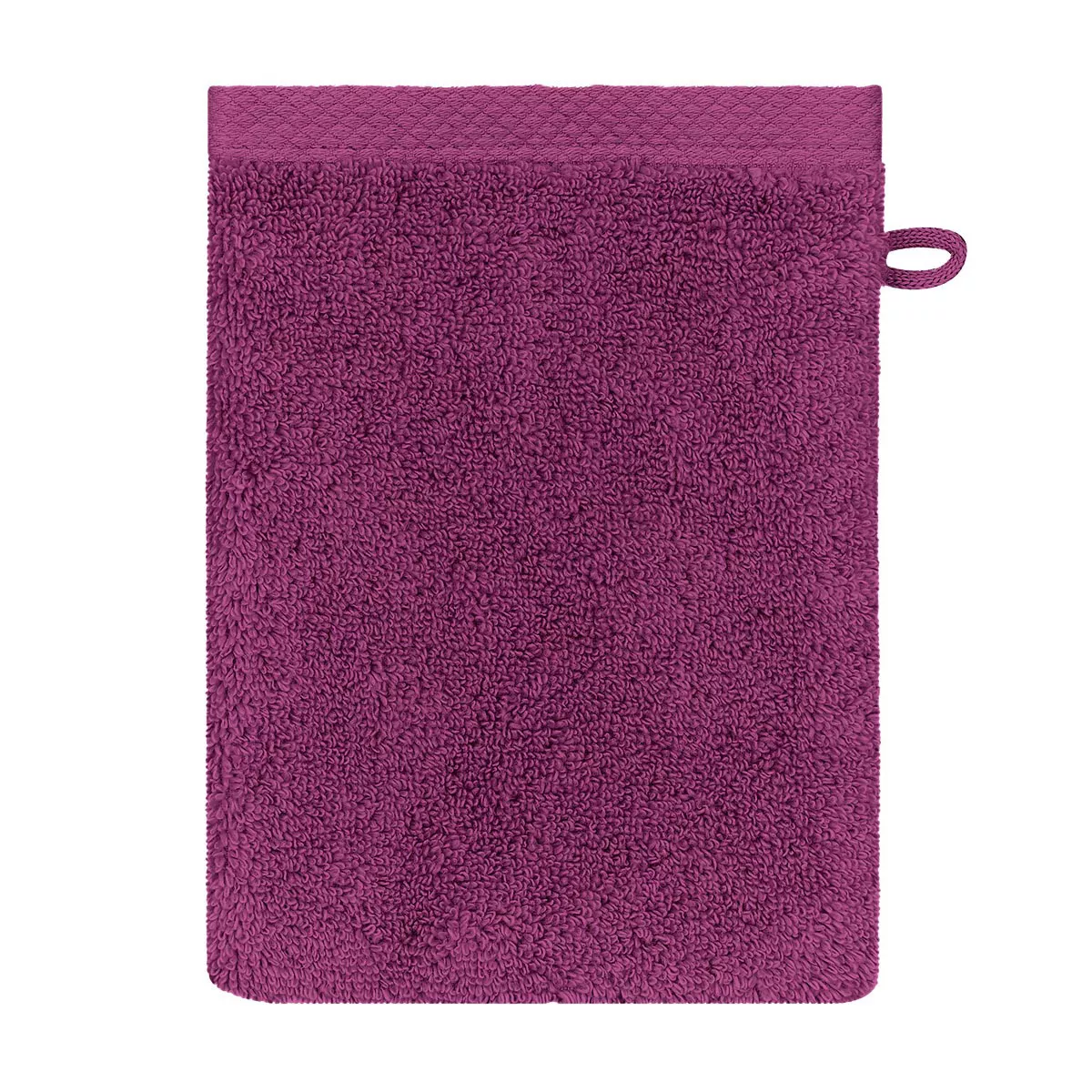 Waschandschuhe reine baumwolle 550 g/m² uni violett Elea raisin