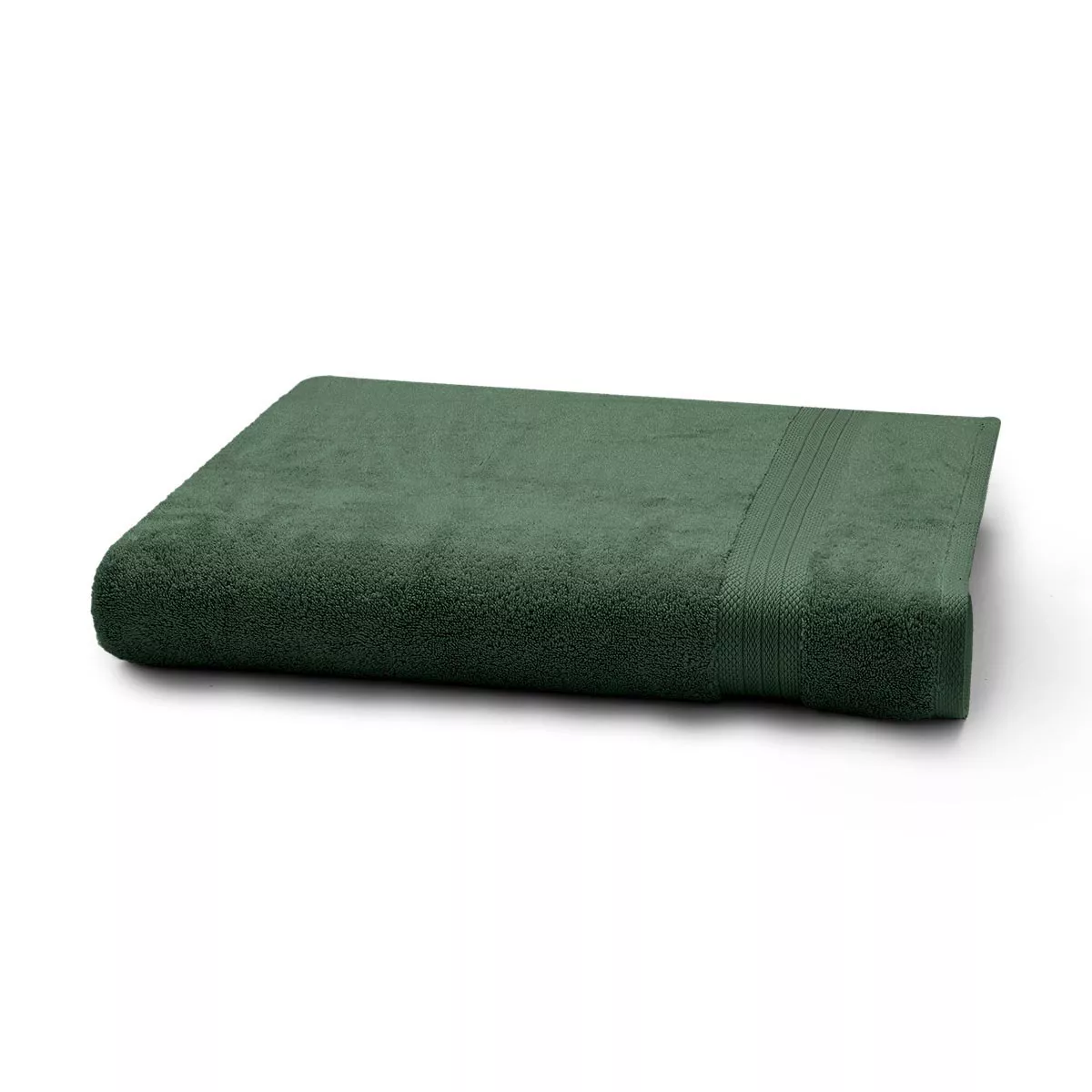 Drap de bain pur coton 550 g/m² uni vert Elea kaki