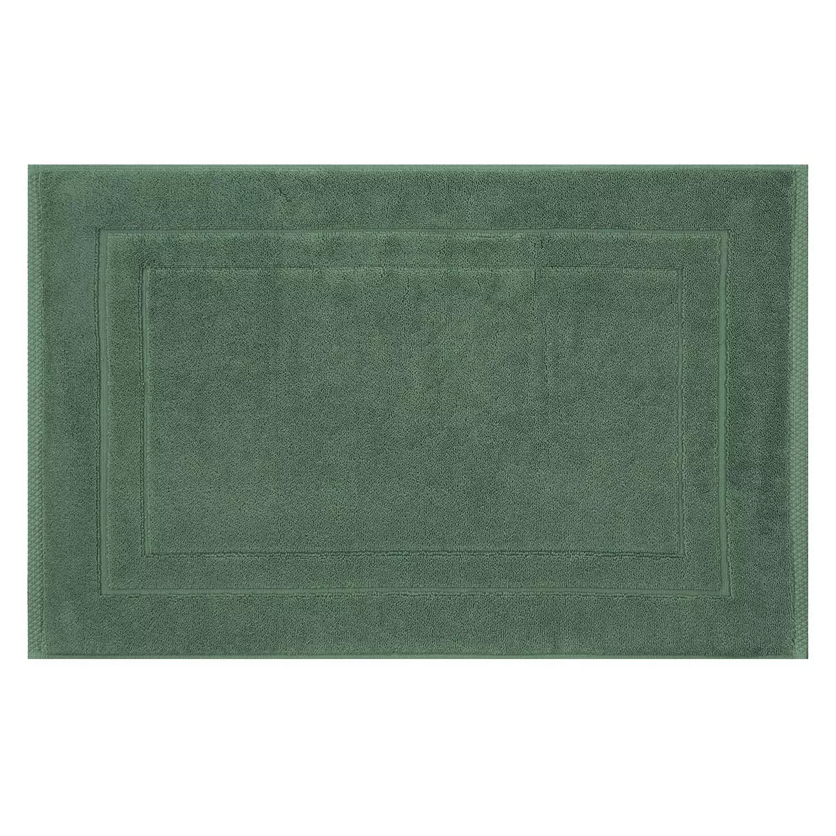 Tapis de bain pur coton 900 g/m² uni vert Elea kaki