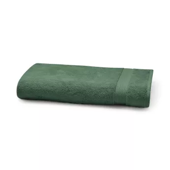 Serviette eponge pur coton 550 g/m² uni vert Elea kaki