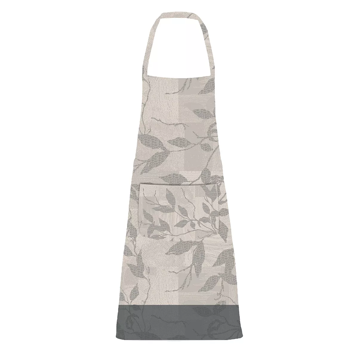 Apron 100% cotton coated 220 gsm jacquard pattern grey anthracite Mille prunus silver