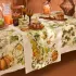 Chemin de table lin & coton lavé 190 g/m² imprimé beige orange Delices d'automne potiron