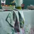 Serviette halbleinen vorgewaschen 150 g/m² bedruckt blau violett Ombres boisees givre