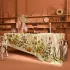 Table linen set linen & cotton prewashed 190 gsm printed beige orange Delices d'automne potiron