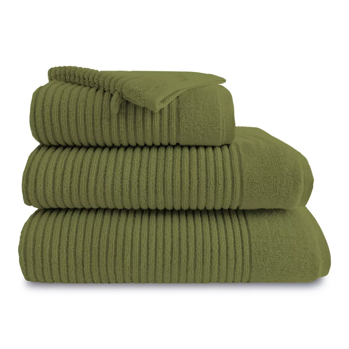 Bath set 100% cotton plain green Vitae mousse