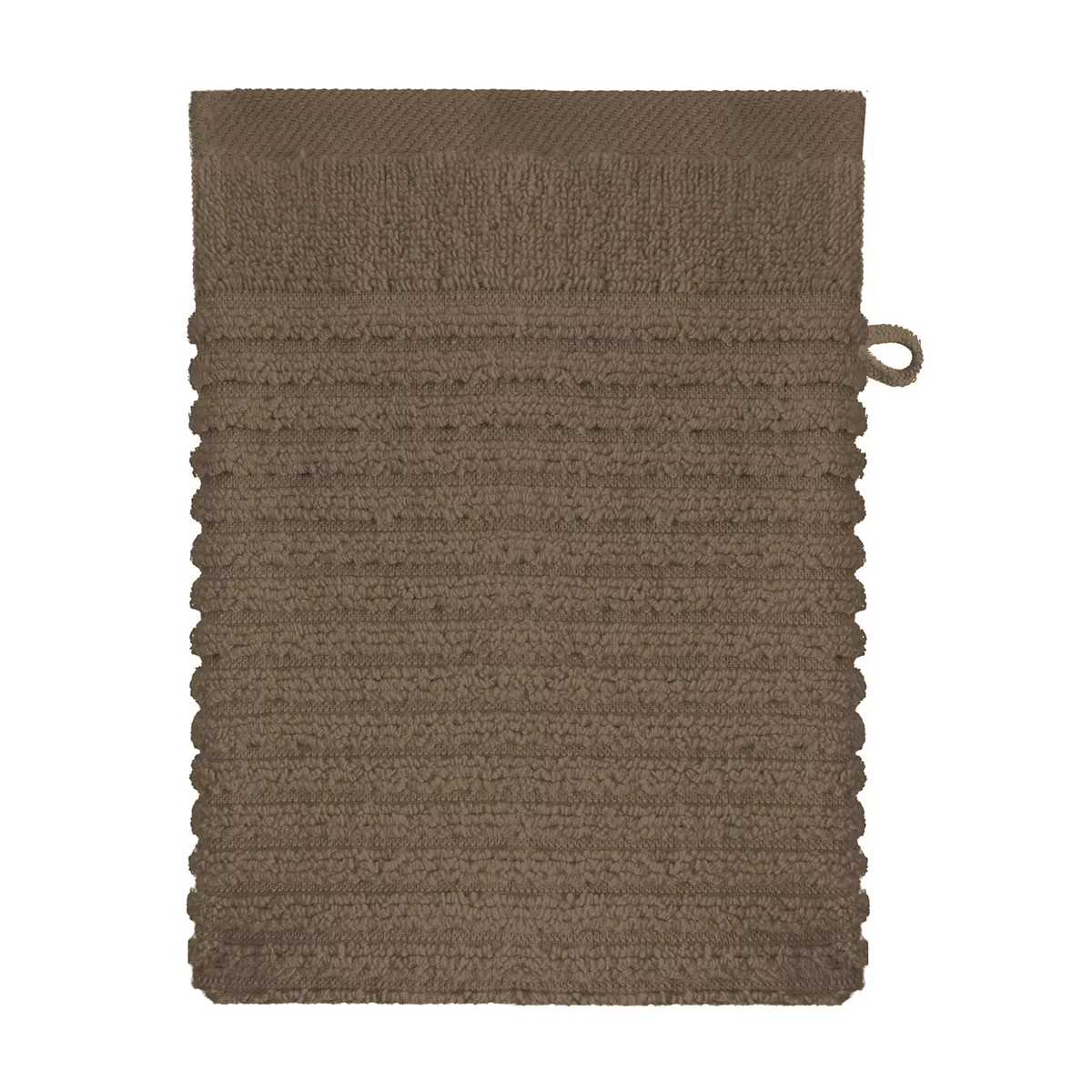 Wash mitt 100% cotton 575 gsm plain brown Vitae chocolat
