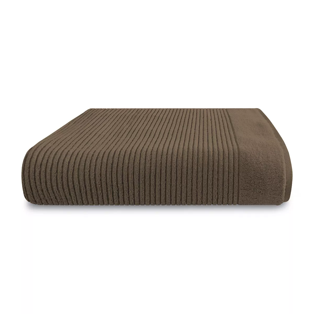 Drap de bain pur coton 575 g/m² uni brun marron Vitae chocolat