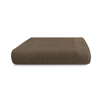 Drap de douche pur coton 575 g/m² uni brun marron Vitae chocolat