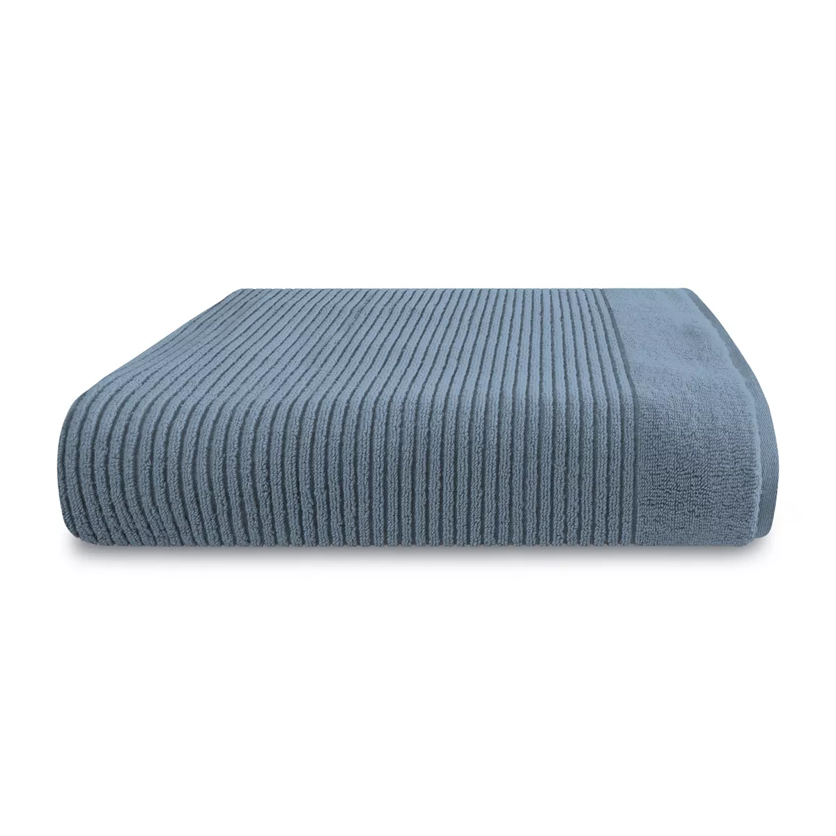 Bath towel 100% cotton 575 gsm plain blue Vitae givre