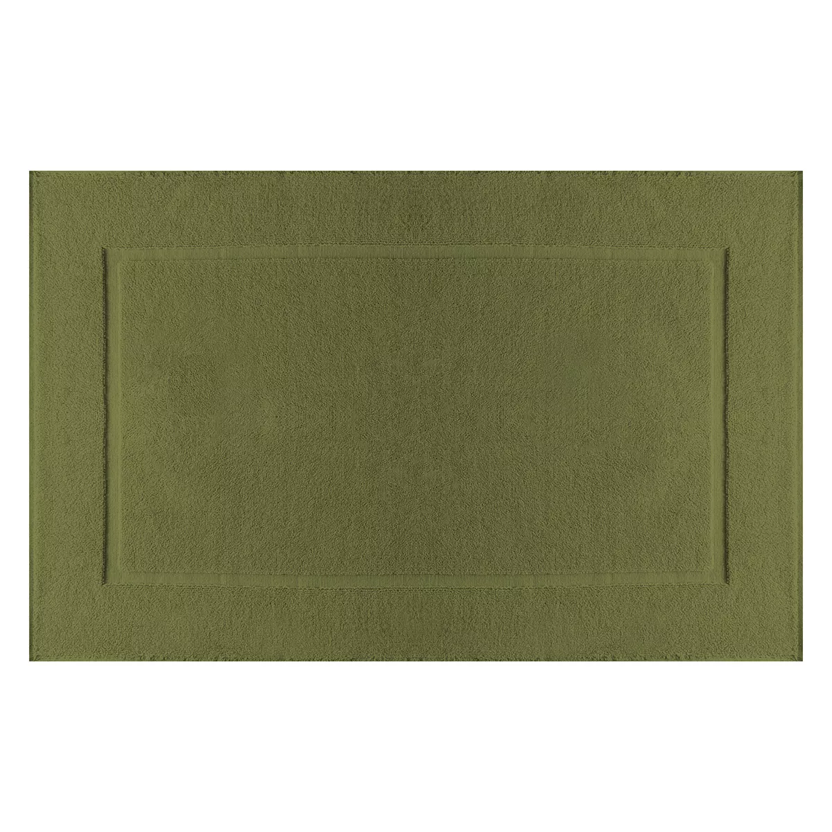 Tapis de bain pur coton 850 g/m² uni vert Vitae mousse