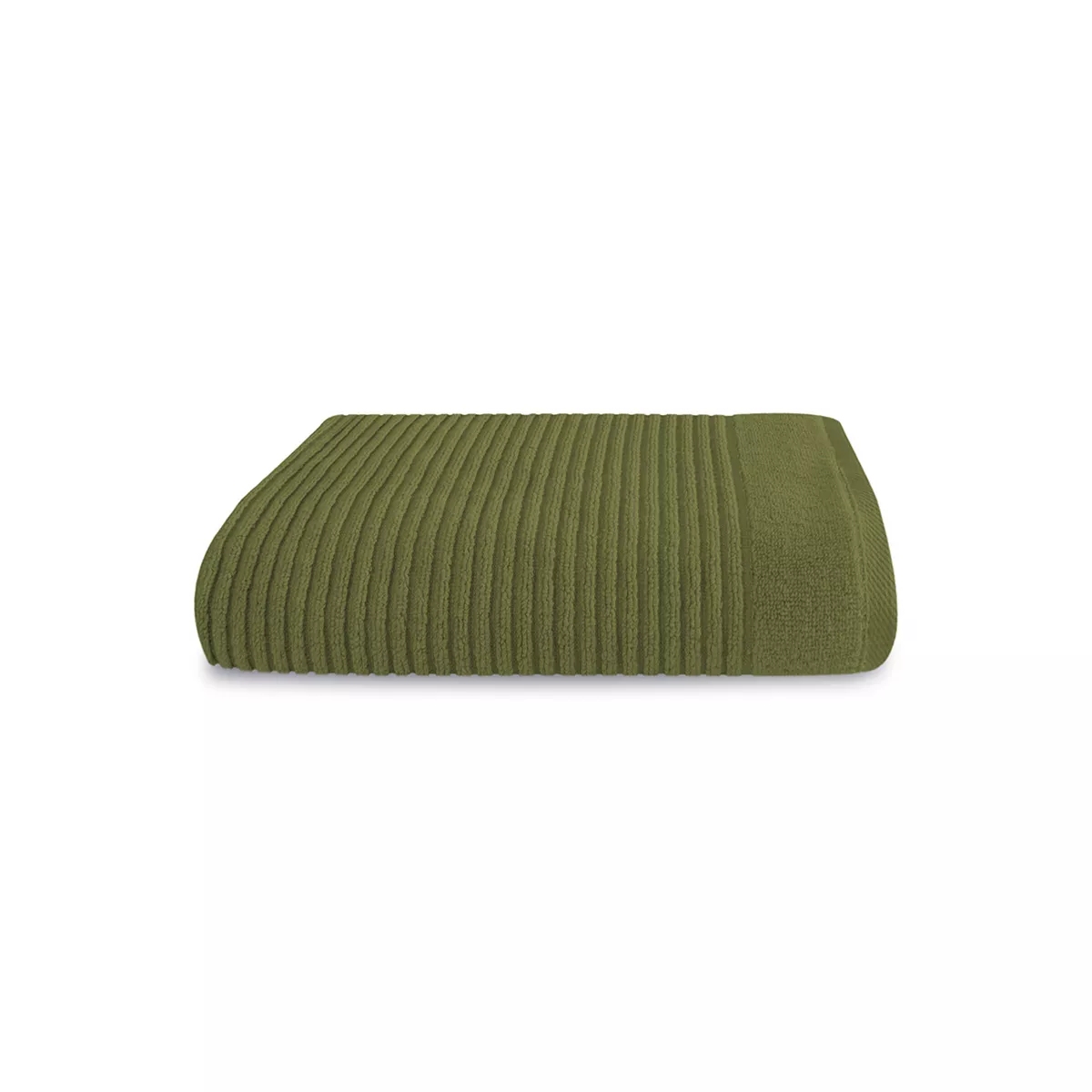 Serviette eponge pur coton 575 g/m² uni vert Vitae mousse