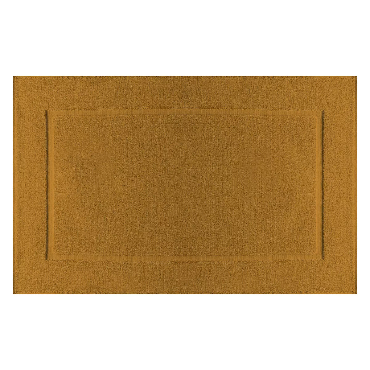 Tapis de bain pur coton 850 g/m² uni jaune Vitae ocre
