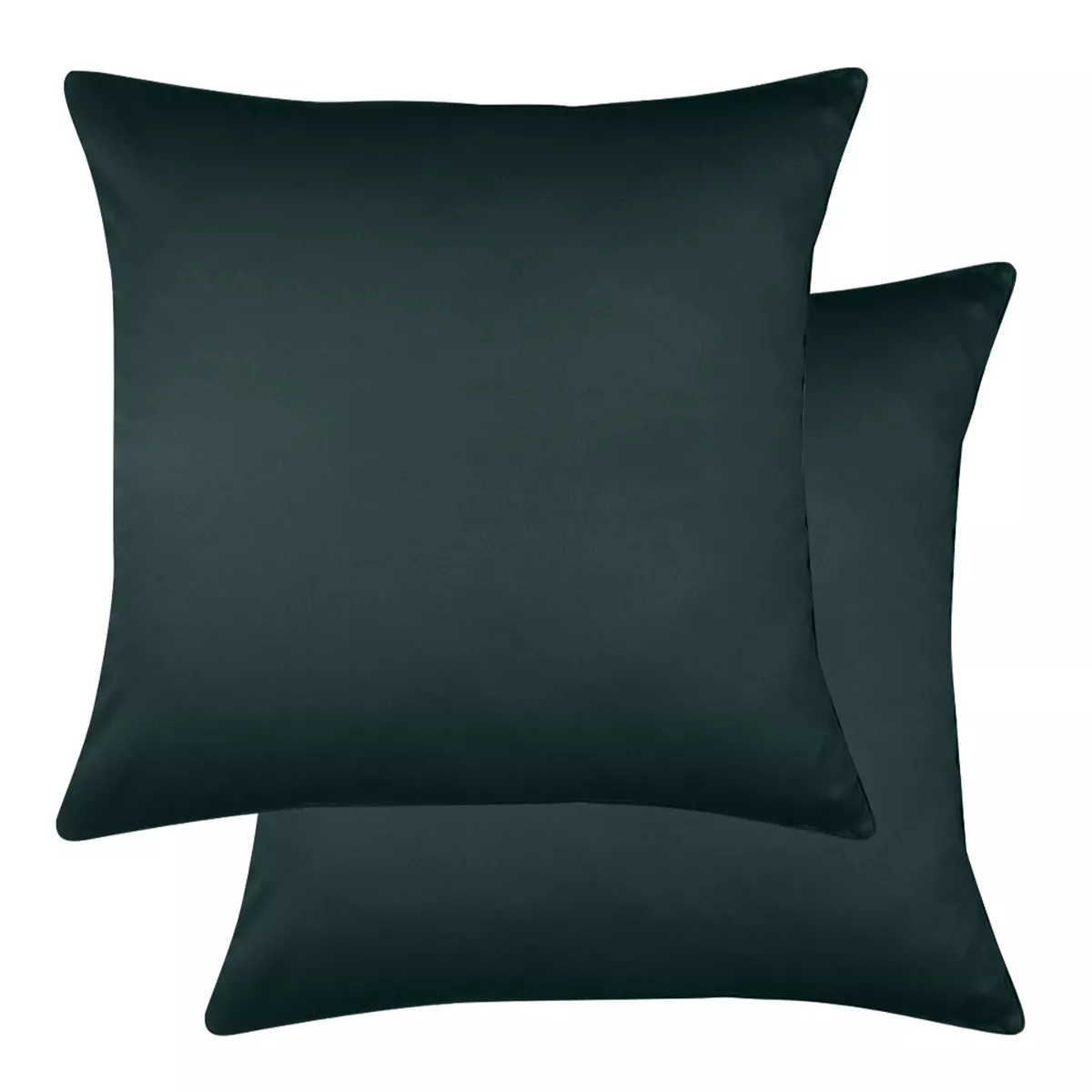 2 kopfkissenbezüge baumwollsatin 115 g/m² uni entenfarbe Ava uni vert anglais