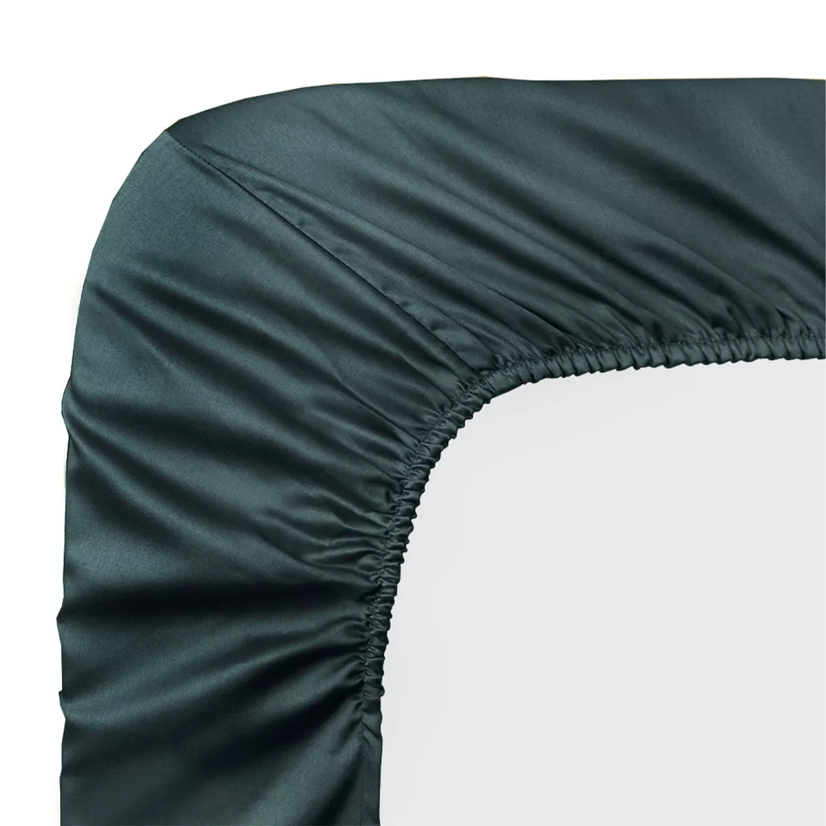 Drap housse b40 satin de coton 115 g/m² uni canard Ava uni vert anglais