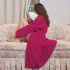 Peignoir pur coton 420 g/m² uni rose Elea fuchsia