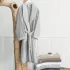 Peignoir pur coton 420 g/m² uni gris Elea nuage