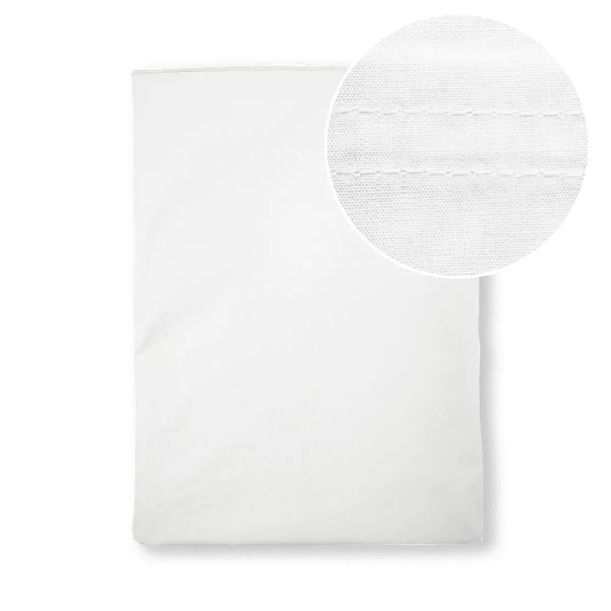 Flat sheet cotton percale plain white Giulia blanc