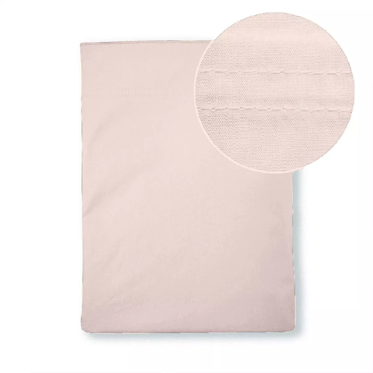 Flat sheet cotton percale plain pink Giulia petale