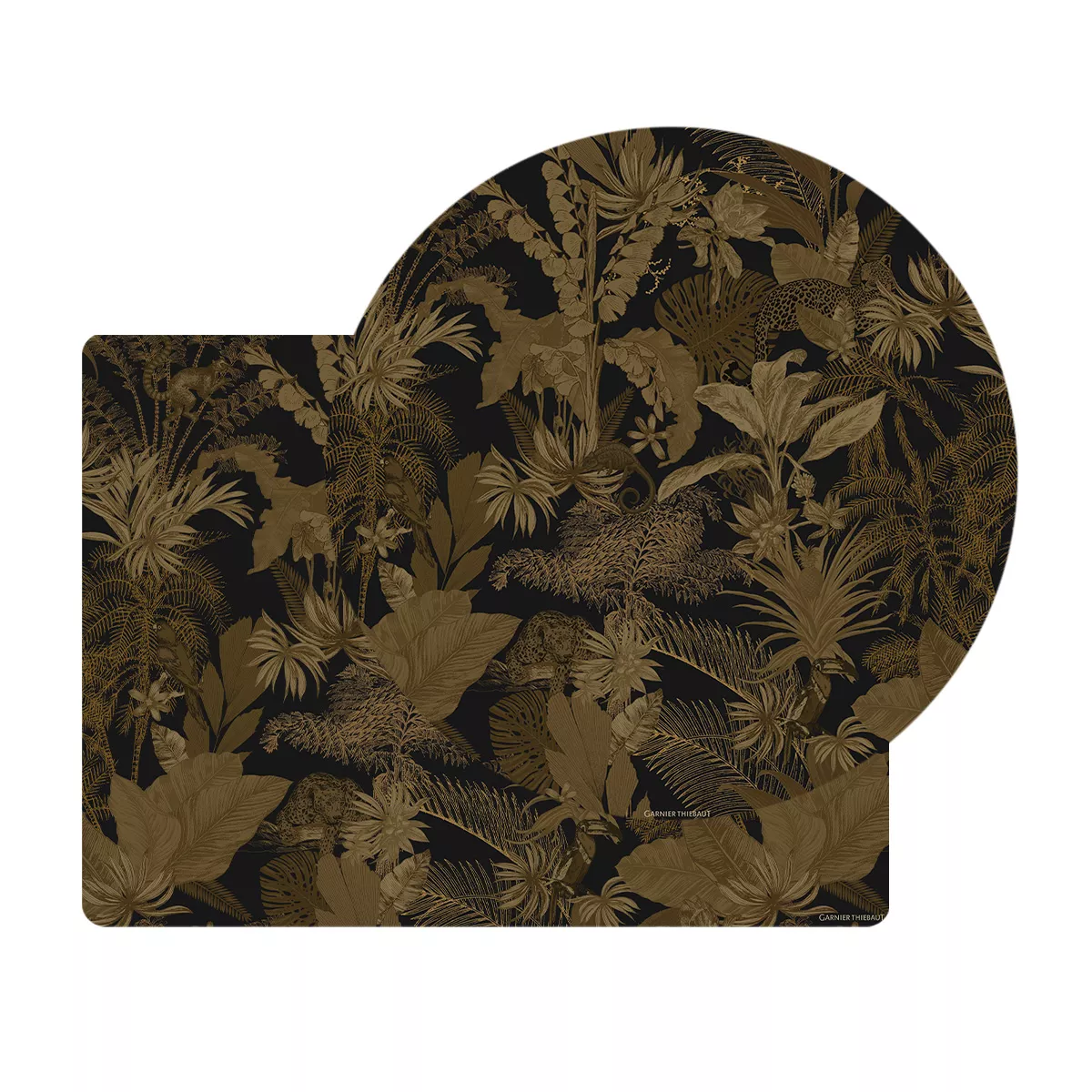 Tischset vinyl 860 g/m² bedruckt braun schwarz Rainforest black
