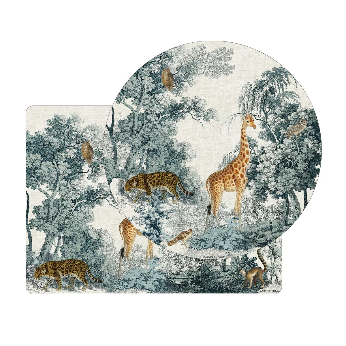 Table set vinyl 860 gsm printed blue beige Utopie encre