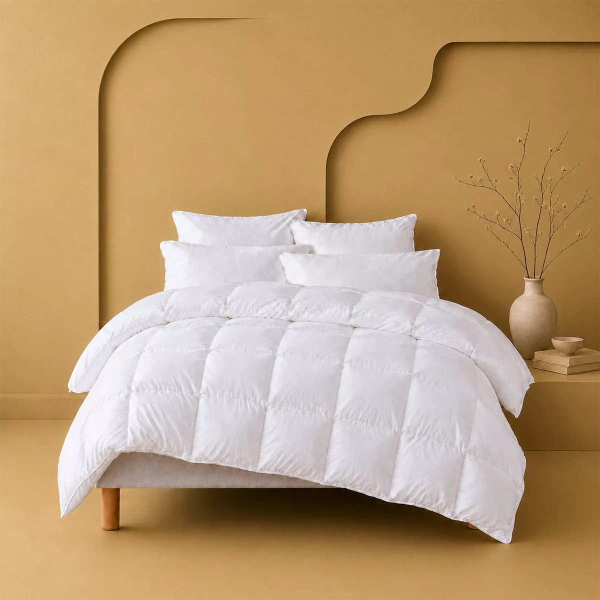 Couette fibres naturelles 300 g/m² hiver Baikal chaude