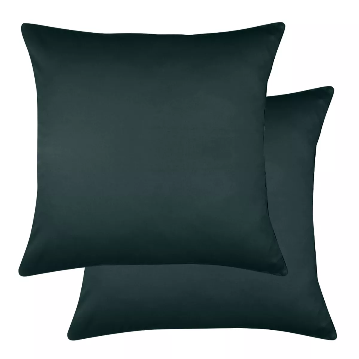 2 kopfkissenbezüge baumwollsatin 115 g/m² uni entenfarbe Ava uni vert anglais