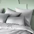 Kopfkissenbezug baumwollsatin jacquard-muster grau Vibrato glacier