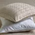 Pillowcase cotton sateen jacquard pattern white Adagio blanc
