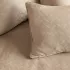 Taie d'oreiller satin de coton motif jacquard beige Adagio lin