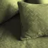 Kopfkissenbezug baumwollsatin jacquard-muster grün Adagio kaki