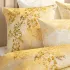 Taie d'oreiller satin de coton imprimé jaune or Soleil d'or dore